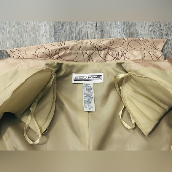 Jessica Howard 3 Piece Evening Wear Set Size 12 Jacket, Skirt, Sleeveless Top - Picture 9 of 16